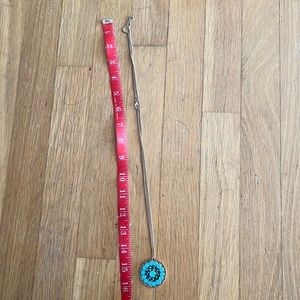 Vintage blue bejeweled necklace